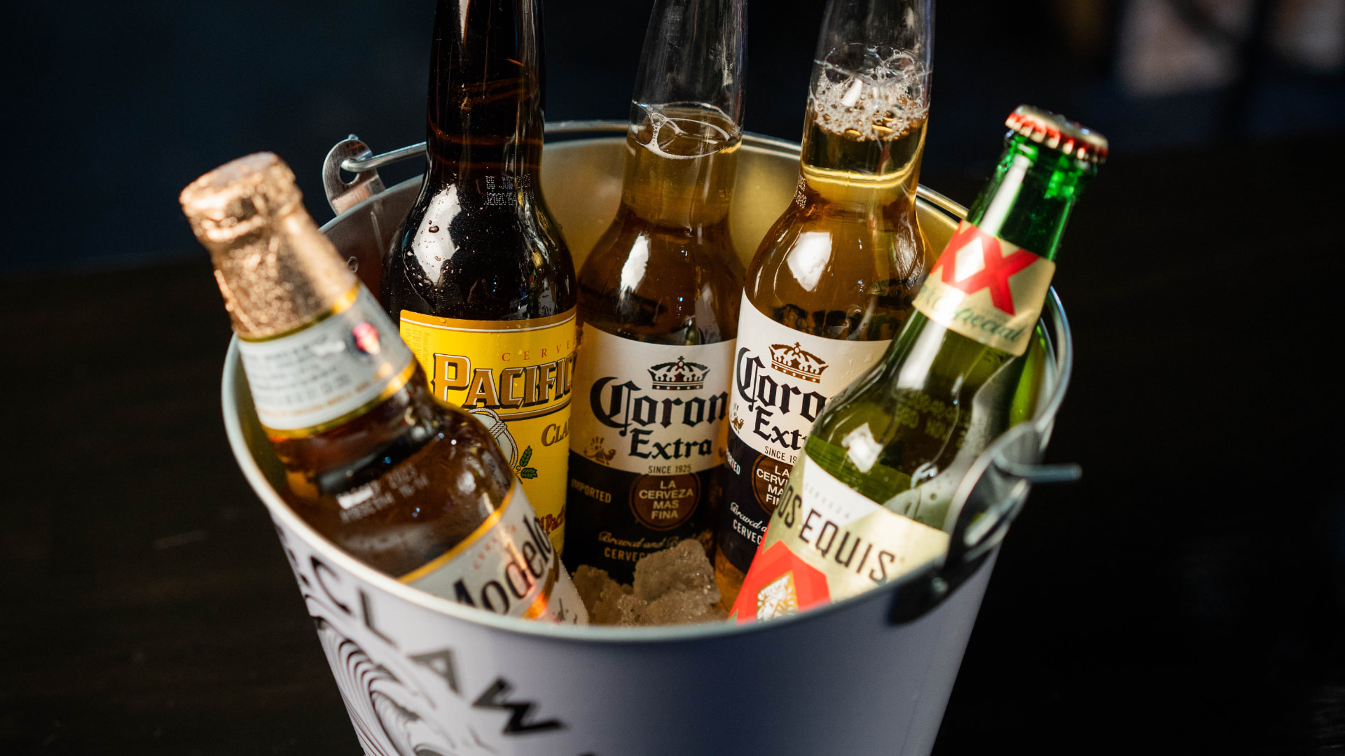 Bucket of ice cold beers at Rack Scottsdale